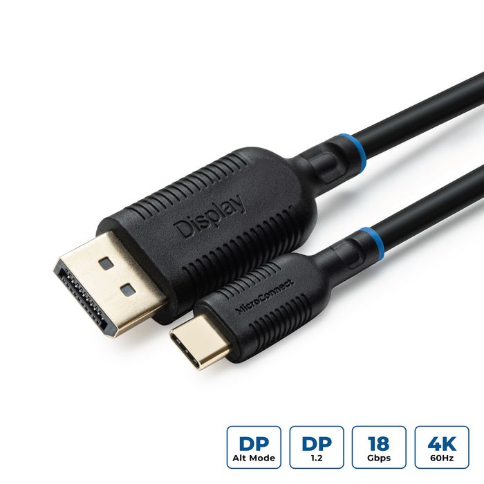 MicroConnect USB-C to DisplayPort adapter Cable 0,5m