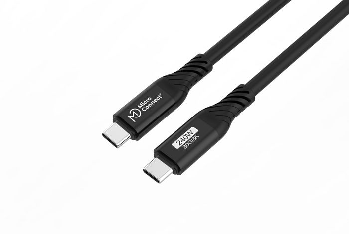 MicroConnect USB-C cable 0.5m, 240W, 80Gbps, USB4 Gen 4