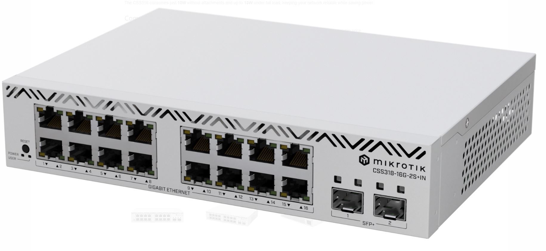 MikroTik Cloud Smart Switch CSS318-16G-2S+IN, 16x Gigabit, 2x SFP+