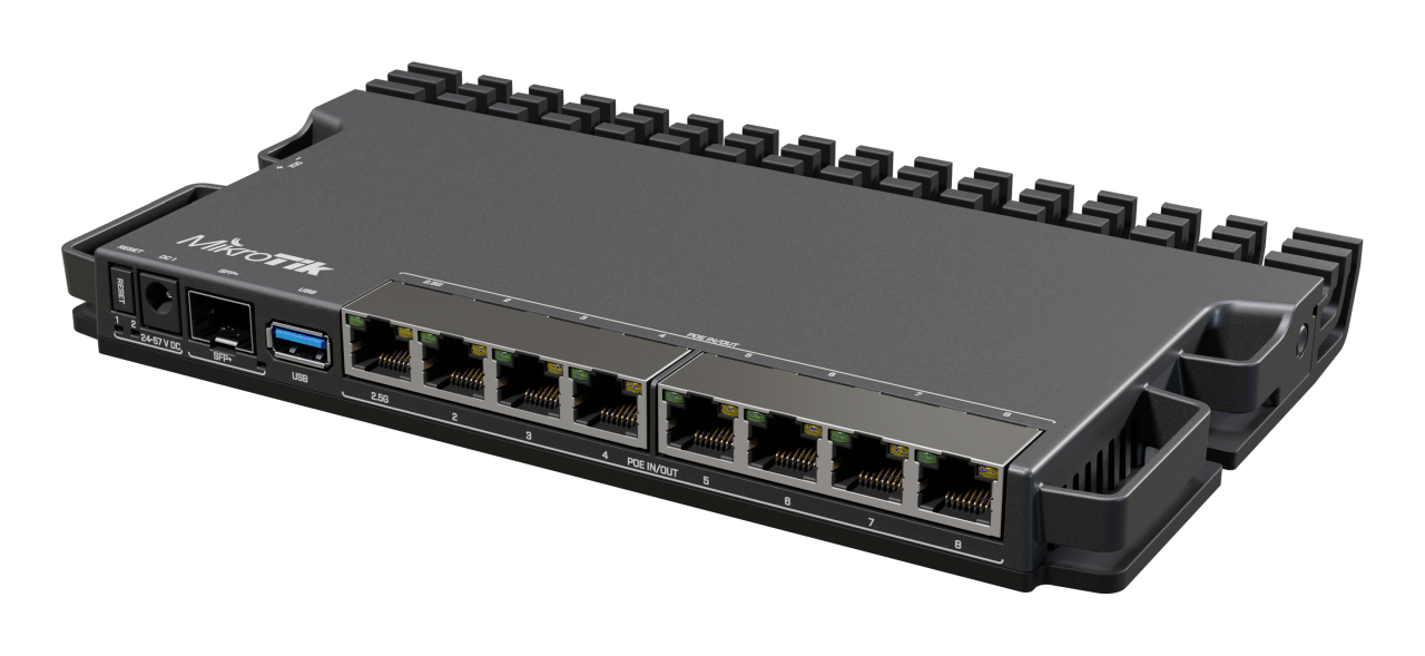 MikroTik RouterBOARD RB5009UPrSIN 1x 25Gbit 7x 1Gbit PoE outin 1x SFP