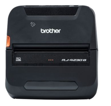 Brother Rugged 4 inch mobile label/receipt printer with USB and Bluetooth connectivity.