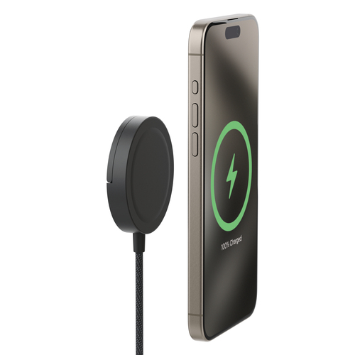 MOPHIE MAGNETIC CHARGER QI2 WITH KICKSTAND BLACK
