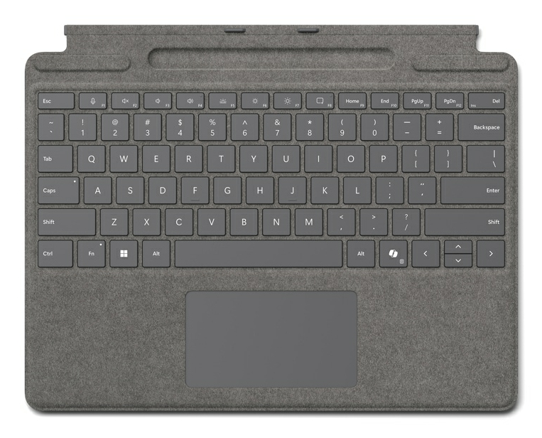 MS Surface Pro Accessories Type Cover with Pen Tray *platinum* - Spanish