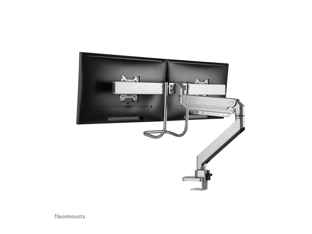 Neomounts NM-D775DXSILVER Monitor arm 10-32" - gas spring - Topfix - 180°-stop