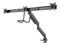 Neomounts NM-D775DX3BLACK Monitor arm 17-27" - gas spring - Topfix - 180°-stop