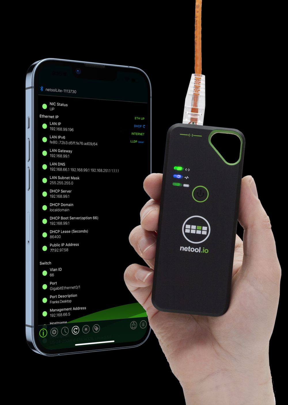 NetPeppers Network Cabling Tester, netool.io Lite Smart Network Tester