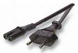 Netzkabel 230V Euro-Stecker/Euro8(C7)-Buchse, 1,8m, Black