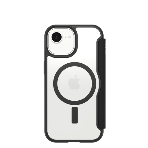 OB REACT FOLIO APPLE IPHONE 15/14/13 BLACK CRYST-CLEAR/BLACK