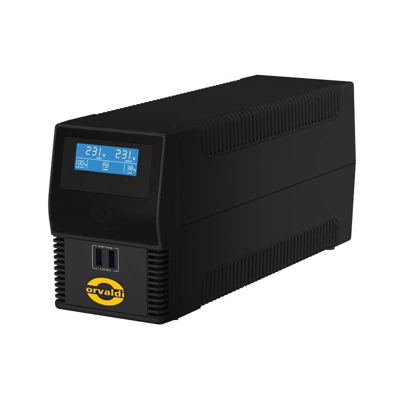 Orvaldi i650LCD USB | Uninterruptible power supply | UPS, 600VA/360W, 7Ah, 4x IEC