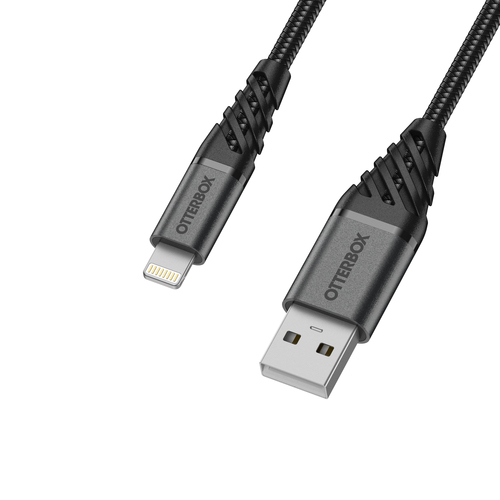 OTTERBOX CABLE PREMIUM MFI USB A-LIGHTNING 1M - BLACK