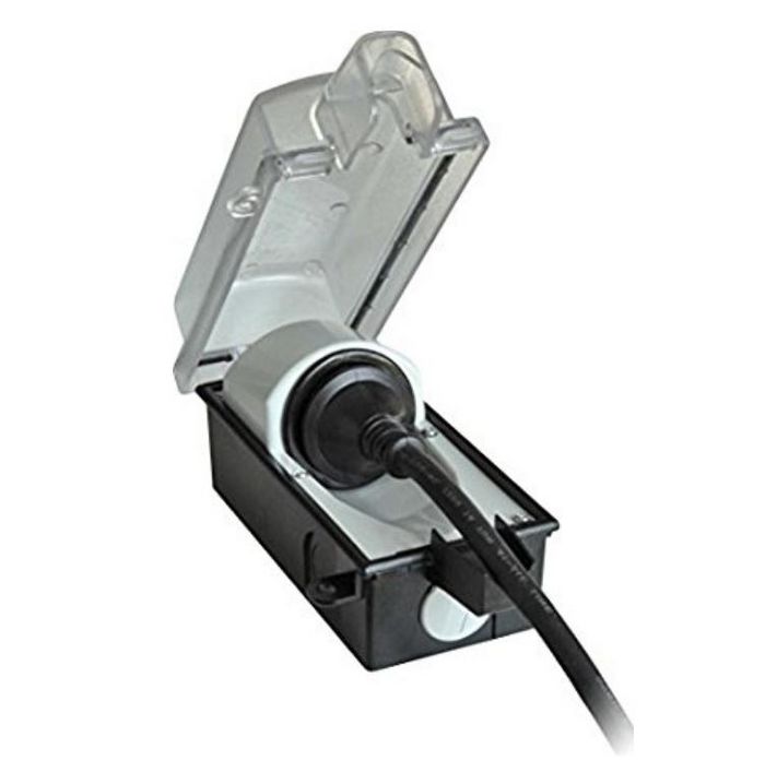 Bachmann Outdoor socket outlet, 16 A, 230 V, IP44, f / central plug, 1 x socket outlet w / earthing contact