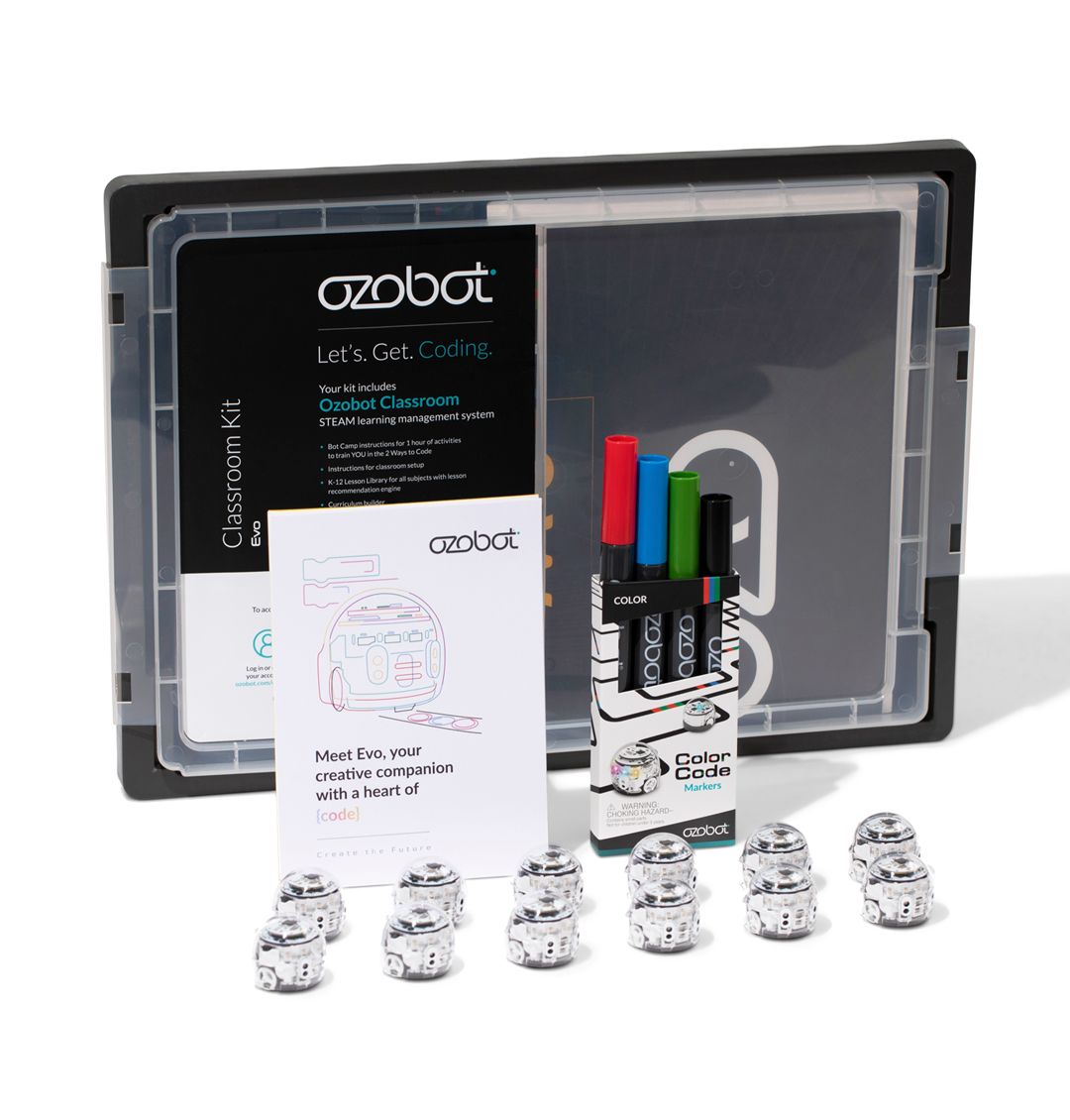 Ozobot MINT Coding Roboter Schulset Evo Classroom Kit 12 Robots