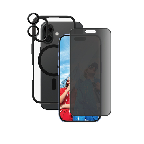 PANZERGLASS CARE 3-1 BUNDLE PRIVACY IPHONE 16 TRP/BLACK