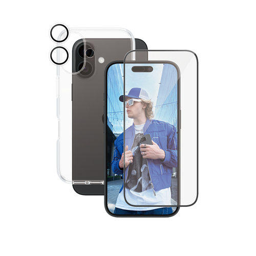 PANZERGLASS CARE 3-1 BUNDLE IPHONE 16 TRANSPARENT