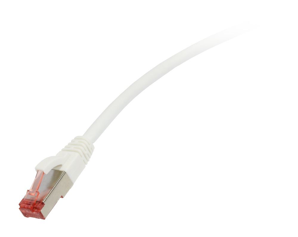 Patchkabel RJ45, CAT6 250Mhz, 0.15m weiss, S-STP(S/FTP), LSZH, Synergy 21
