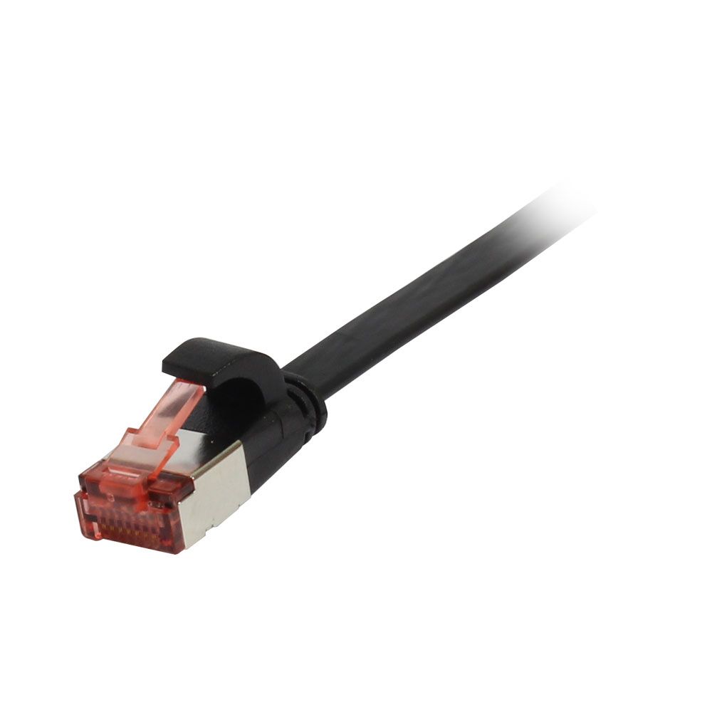 Patchkabel RJ45 CAT6 250Mhz 025m schwarz FTPUFTP TPESuperflex Flach Synergy 21