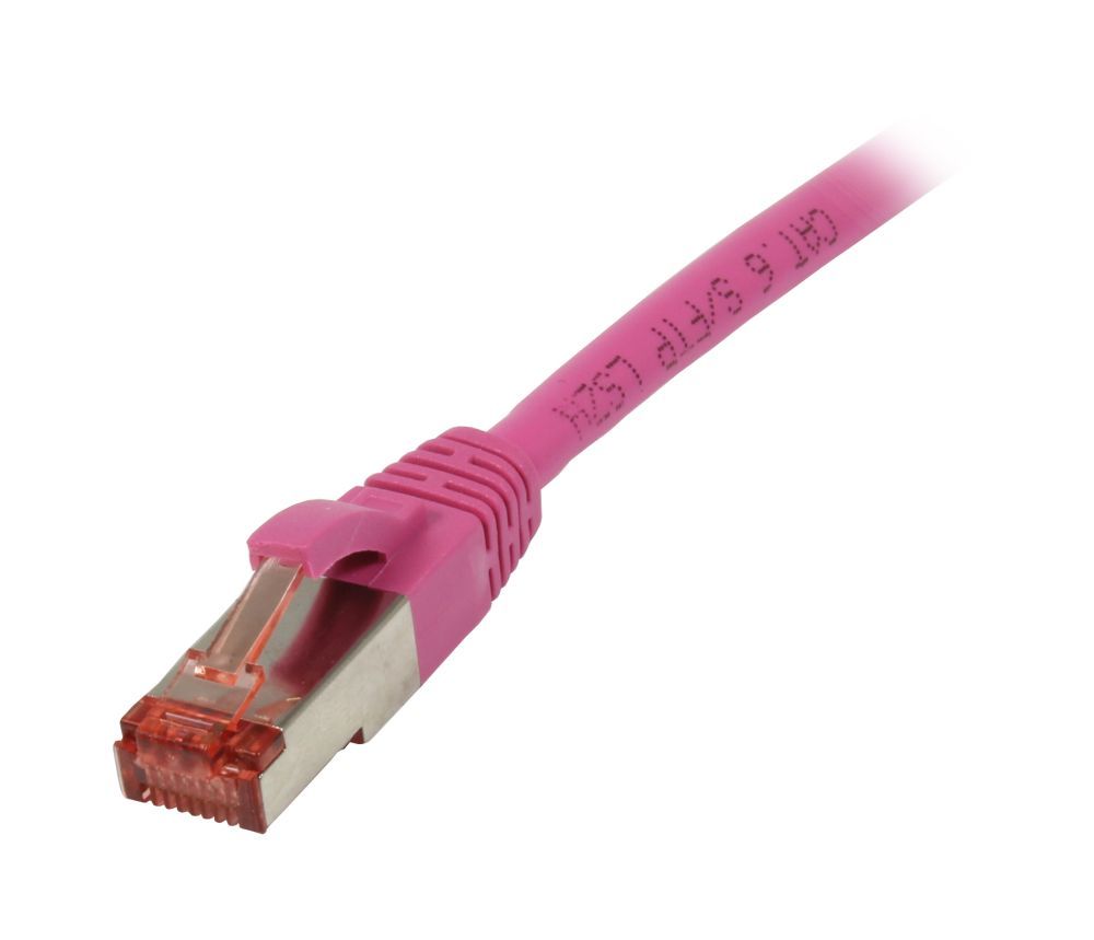 Patchkabel RJ45, CAT6 250Mhz, 25m magenta, S-STP(S/FTP), LSZH, Synergy 21