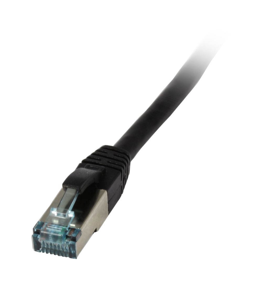 Patchkabel RJ45 CAT6A 500Mhz 025m schwarz SSTPSFTP TPESuperflex AWG26 Synergy 21