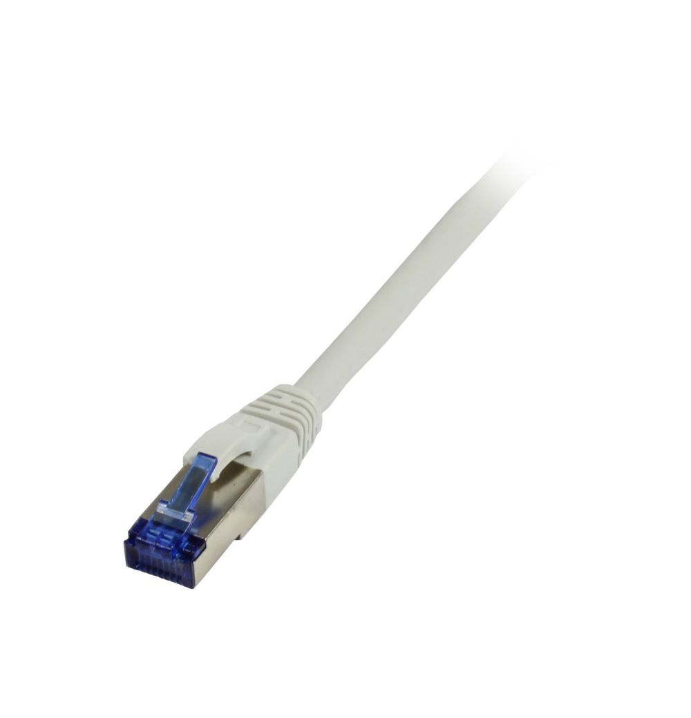 Patchkabel RJ45 CAT6A 500Mhz 10m grau SSTPSFTP TPESuperflex AWG26 Synergy 21