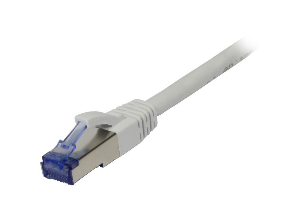 Patchkabel RJ45 CAT6A 500Mhz 15m weiss SSTPSFTP Komponent getestetGHMT certified AWG26 Synergy 21
