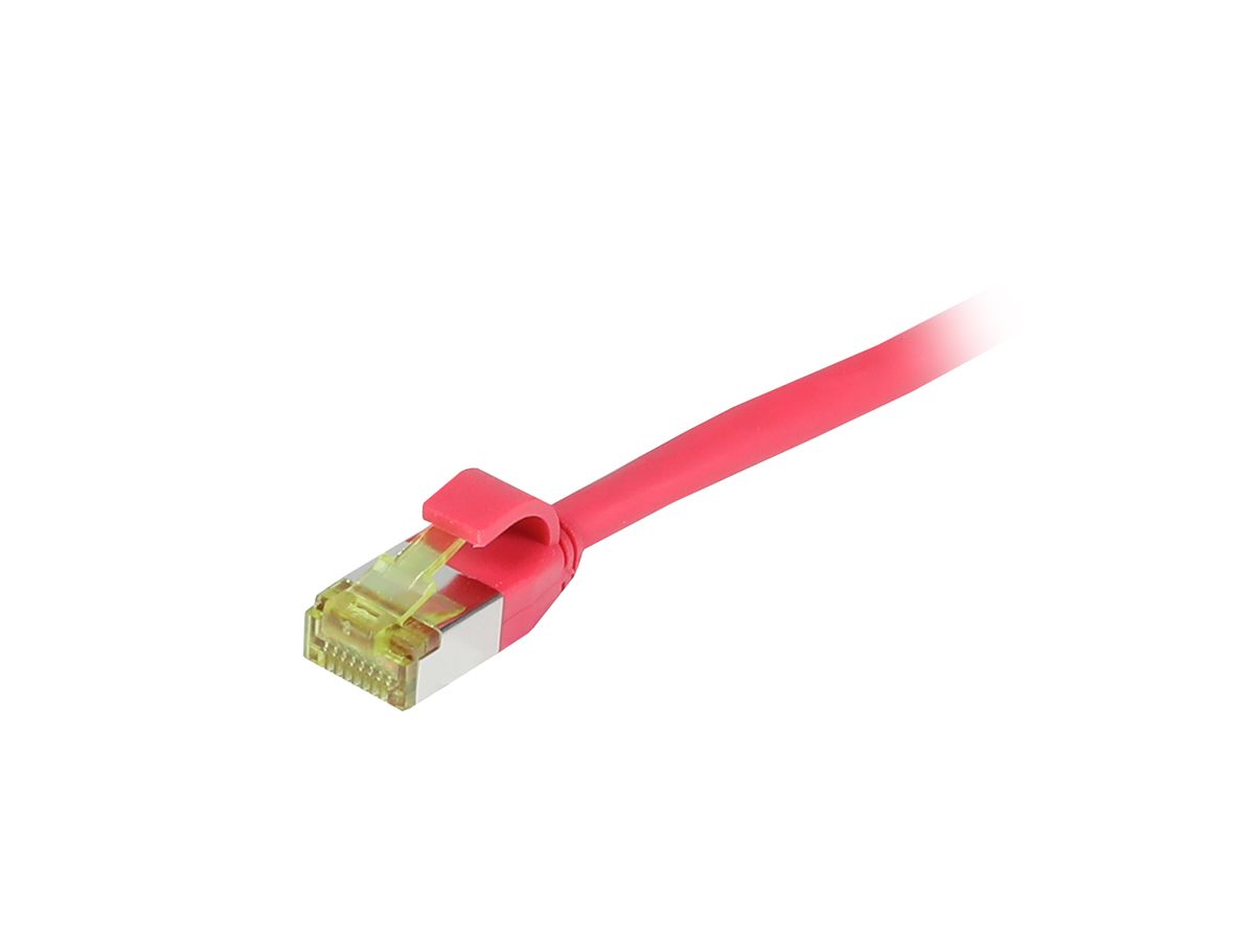 Patchkabel RJ45, CAT6A 500Mhz, 15m, rot, S-STP(S/FTP), slimline rund d=4,5mm, TPE/LSZH(Superflex), AWG28, mit CAT7 Rohkabel, Synergy 21