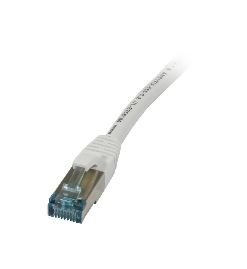 Patchkabel RJ45 CAT6A 500Mhz 3m weiss SSTPSFTP TPESuperflex AWG26 Synergy 21
