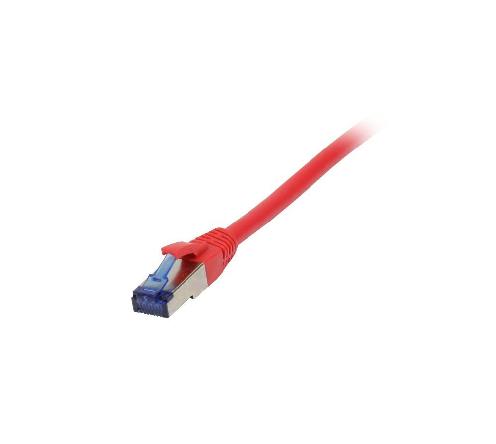 Patchkabel RJ45 CAT6A 500Mhz 75m rot SSTPSFTP TPESuperflex AWG26 Synergy 21