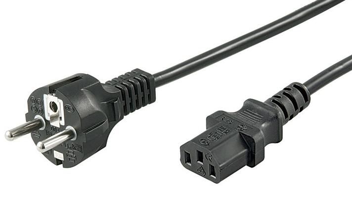 Microconnect PE020410 power cable Black 1 m CEE7/7 C13 coupler