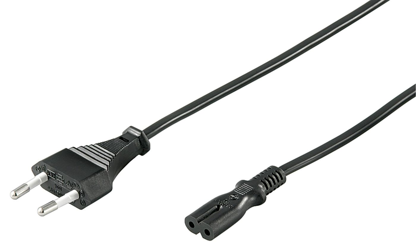 Microconnect PE030718 power cable Black 1.8 m CEE7/16 C7 coupler