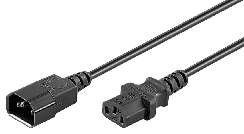 Microconnect PE040610 power extension 1 m 1 AC outlet(s) Black