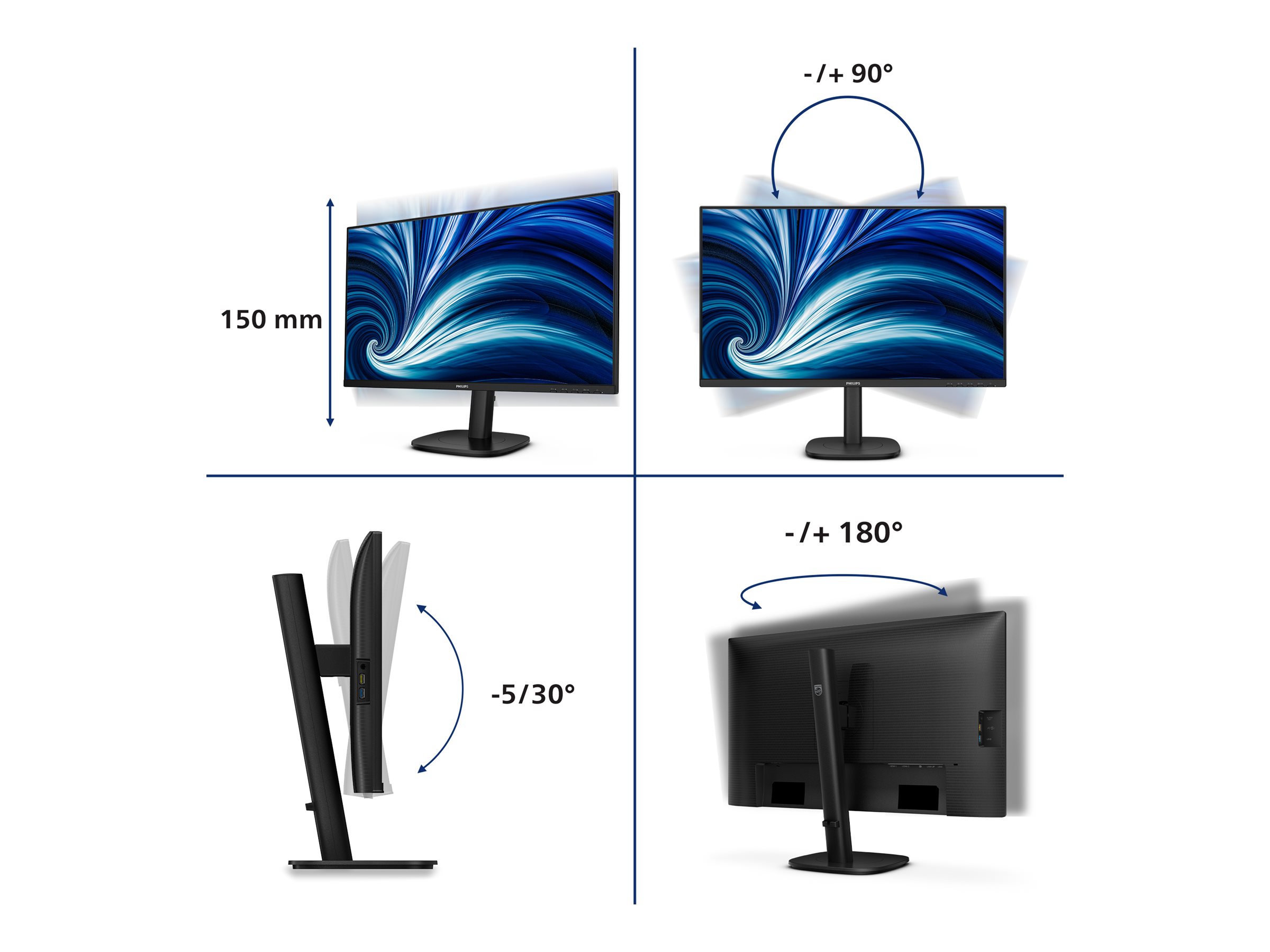 Philips 27B2N3500J/00 computer monitor 68.6 cm (27") 2560 x 1440 pixels 2K LCD Black