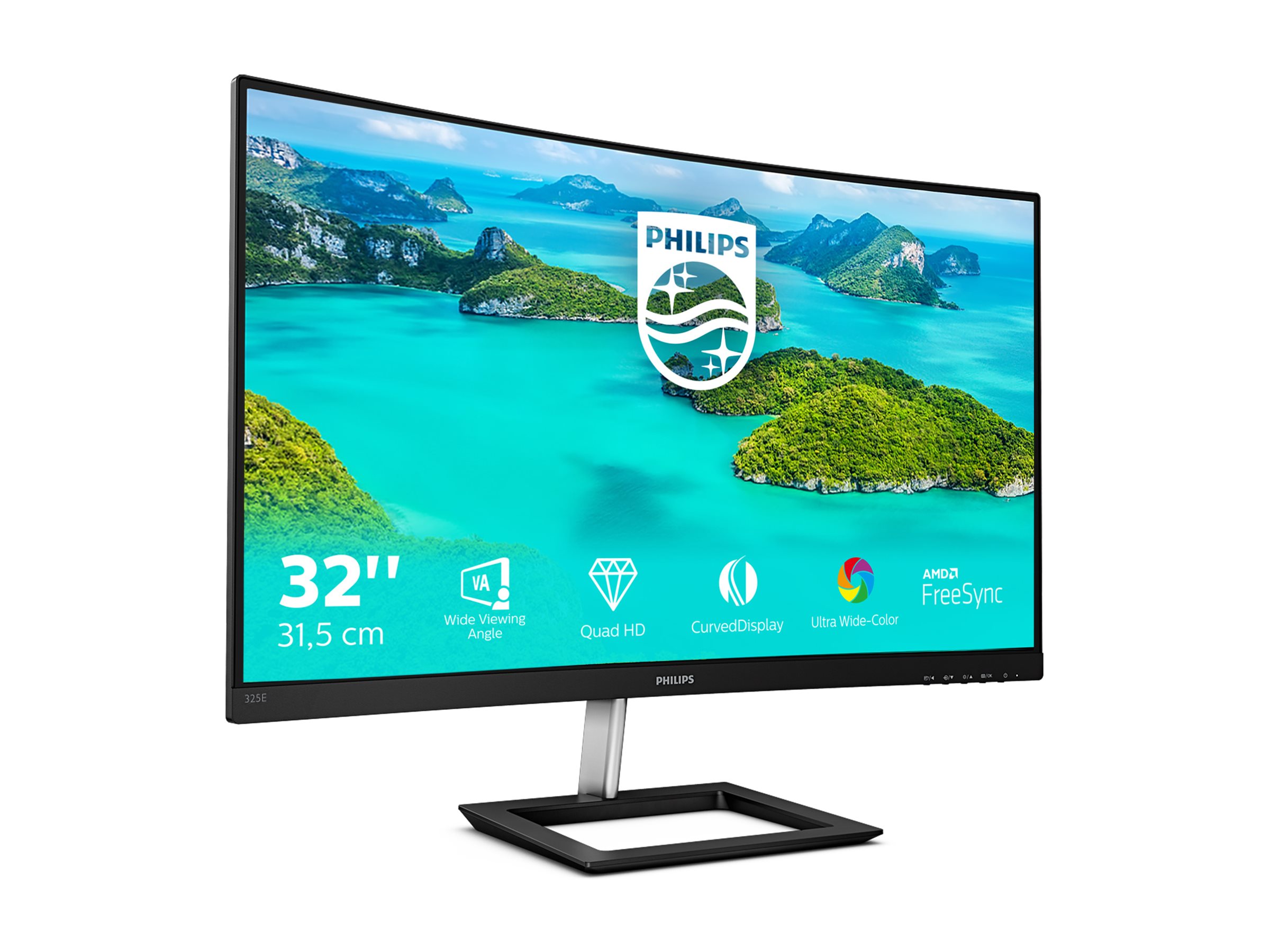Philips E Line 325E1C/00 computer monitor 80 cm (31.5") 2560 x 1440 pixels Quad HD LCD Black
