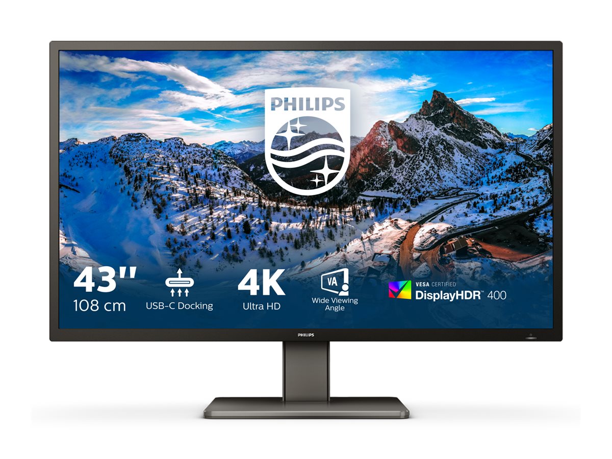 Philips P Line 439P1/00 computer monitor 108 cm (42.5") 3840 x 2160 pixels 4K Ultra HD LCD Black