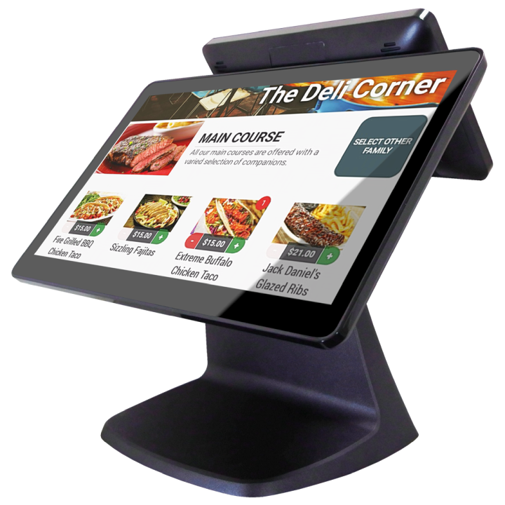 Poslab WP-8660 Pro Android 11 Touchsystem 15,6", RK3568, 4GB/64GB, mit 10'' Kundendisplay schwarz