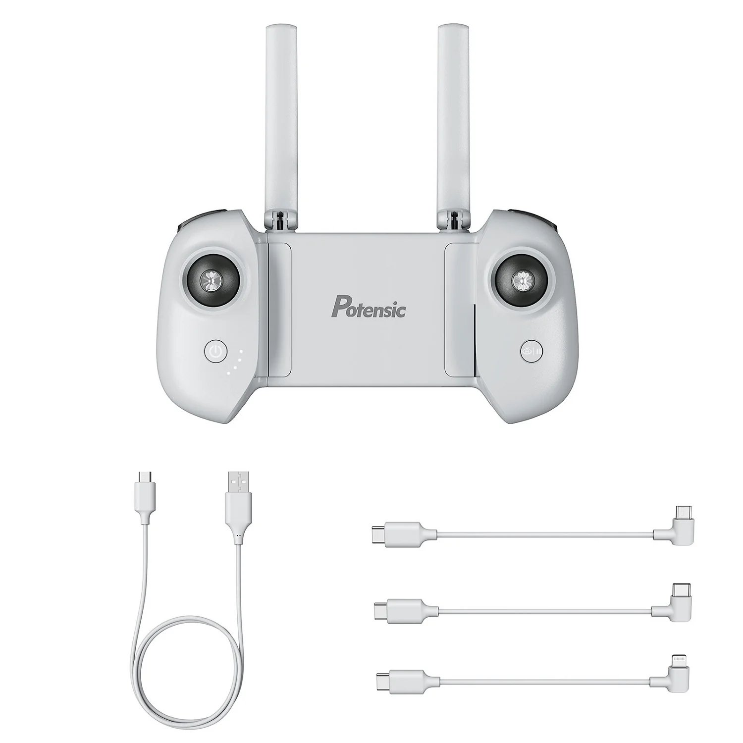 Potensic Pilot do drona z gimbalem z 1 kablem ladujacym USB i 3 kablami OTGs