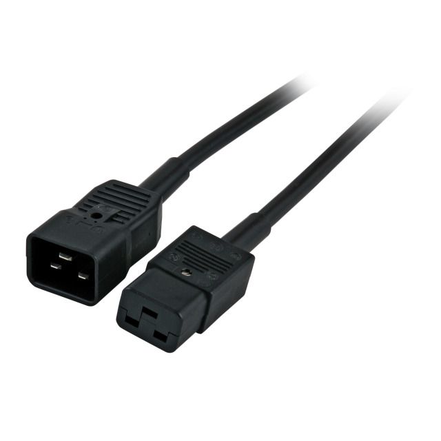 Power cable 230V cold devices IEC-C19 (socket) / cold devices IEC-C20 (plug), 5m