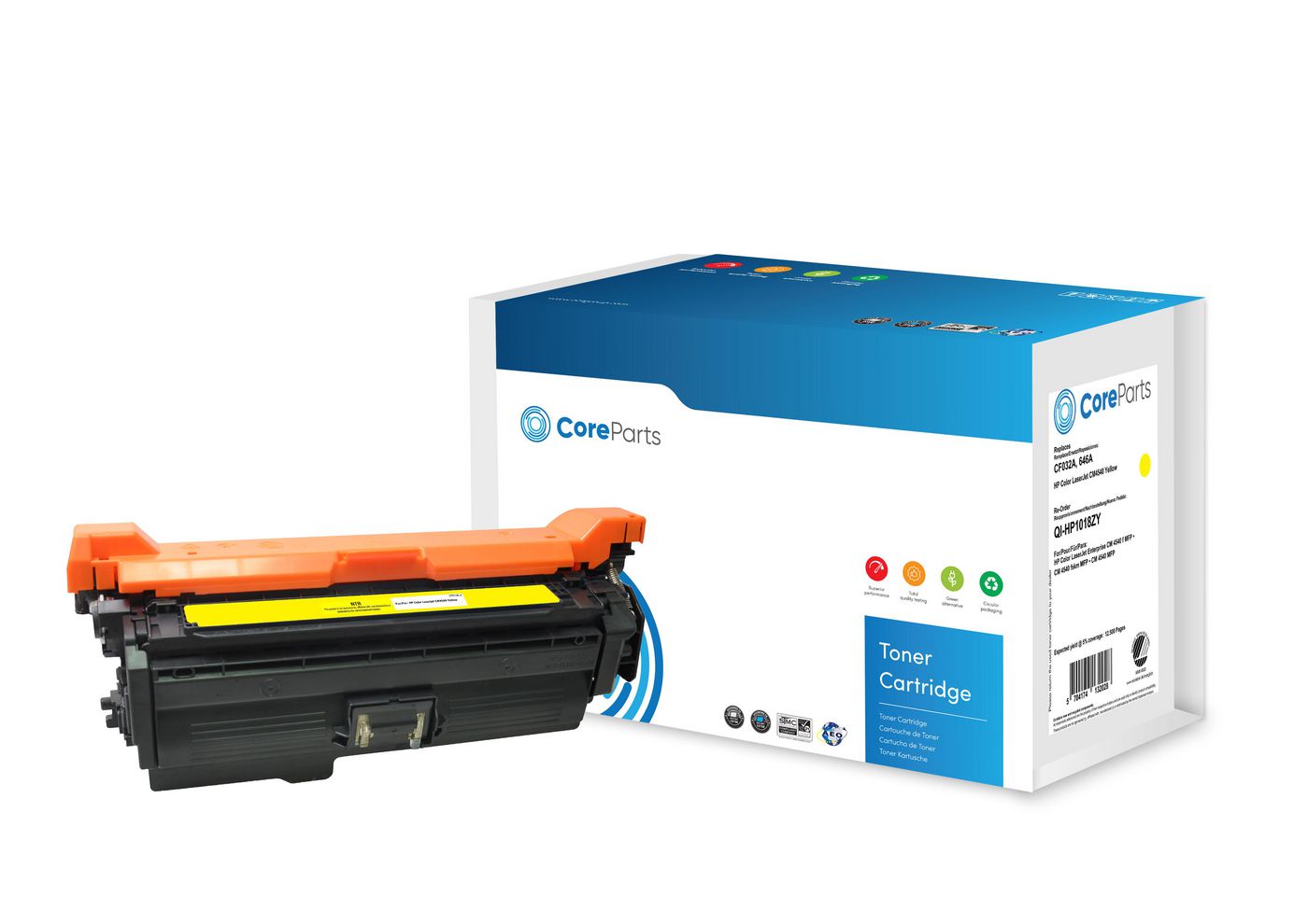 CoreParts QI-HP1018ZY toner cartridge 1 pc(s) Compatible Yellow