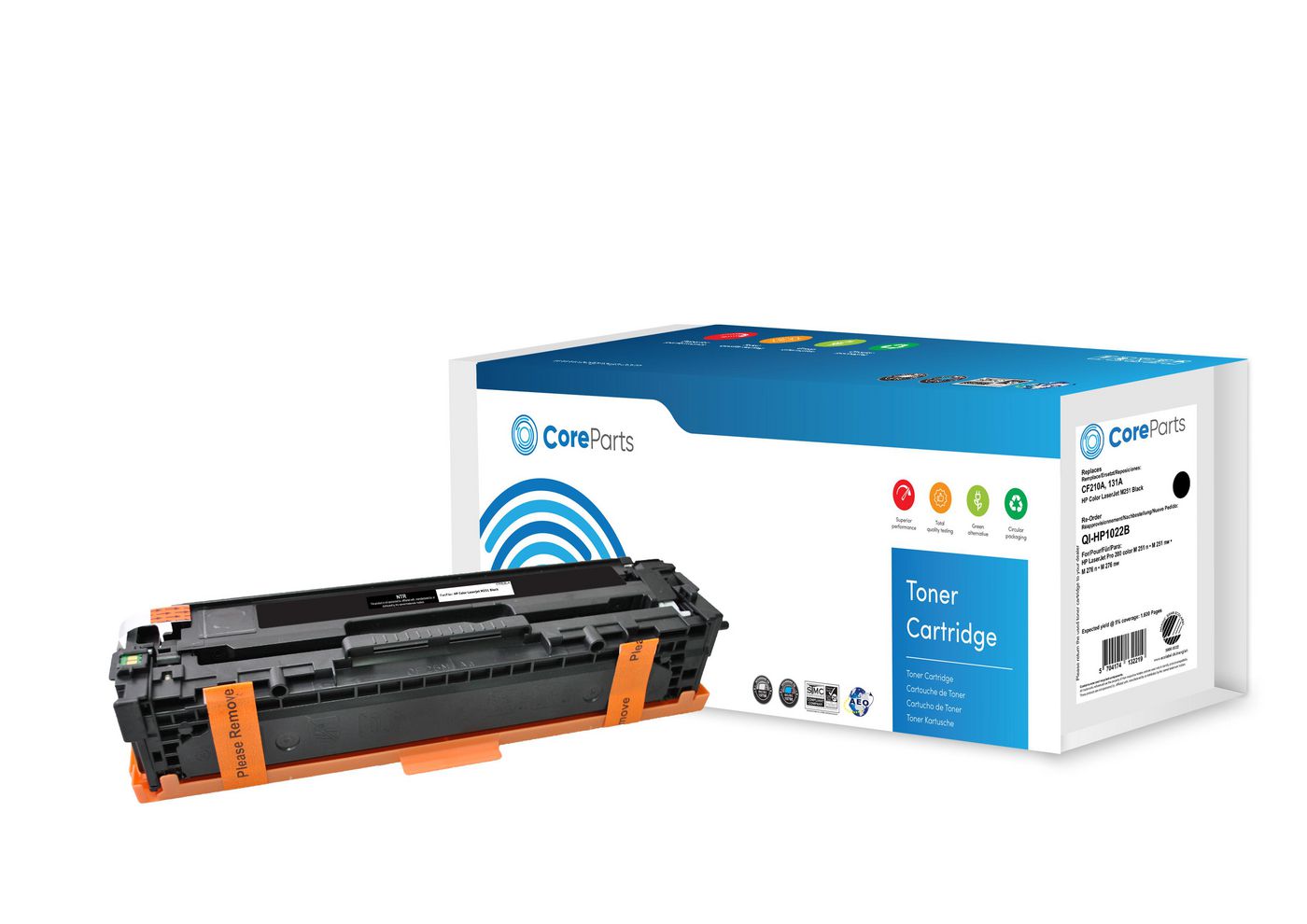 CoreParts QI-HP1022B toner cartridge 1 pc(s) Compatible Black