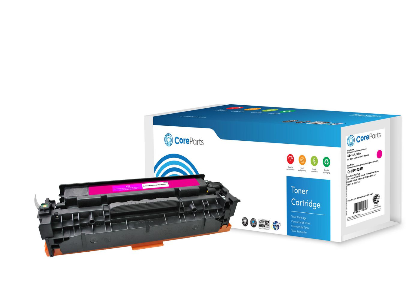 CoreParts QI-HP1024M toner cartridge 1 pc(s) Compatible Magenta
