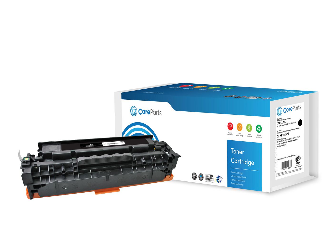 CoreParts QI-HP1024ZB toner cartridge 1 pc(s) Compatible Black