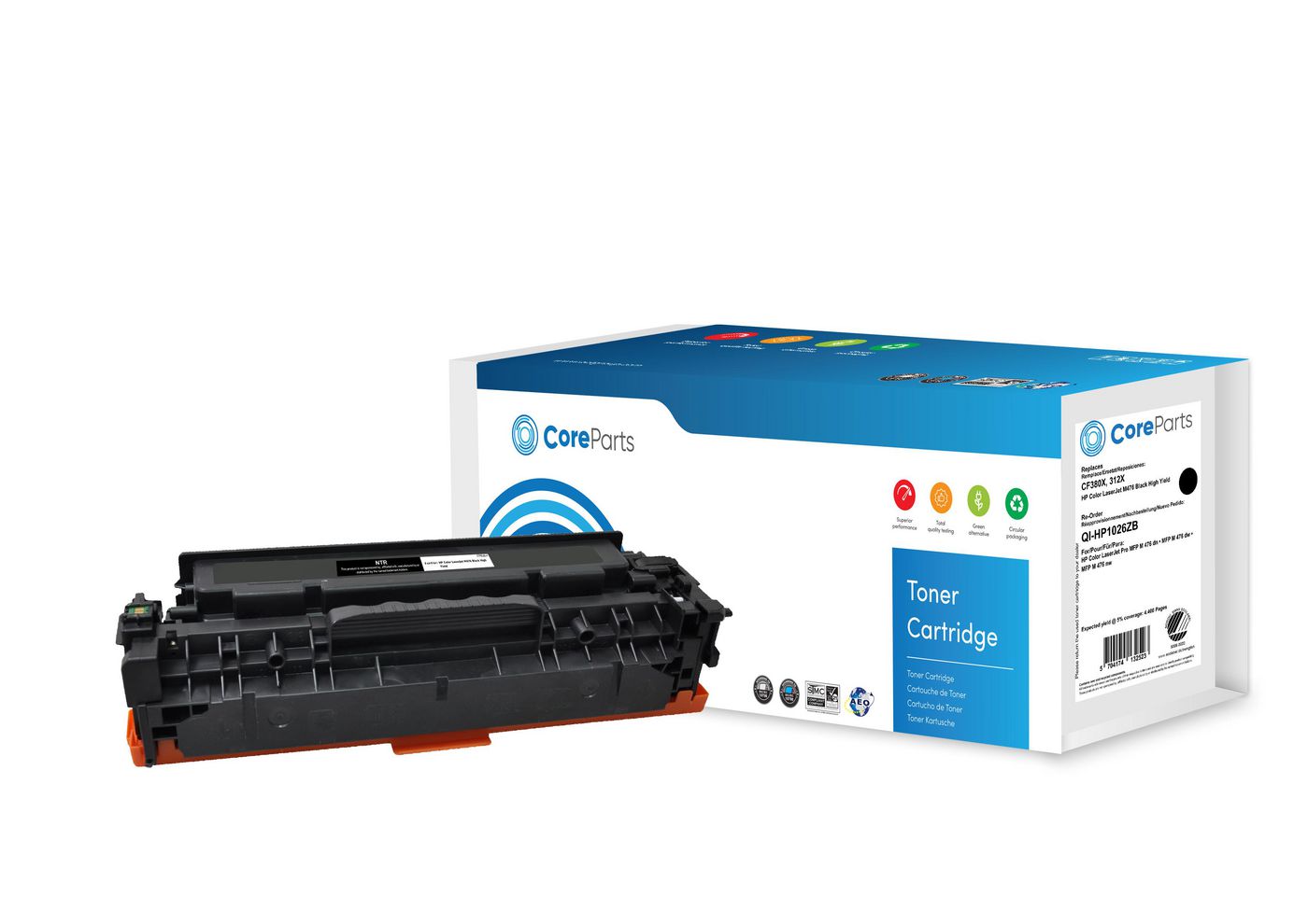 CoreParts QI-HP1026ZB toner cartridge 1 pc(s) Compatible Black
