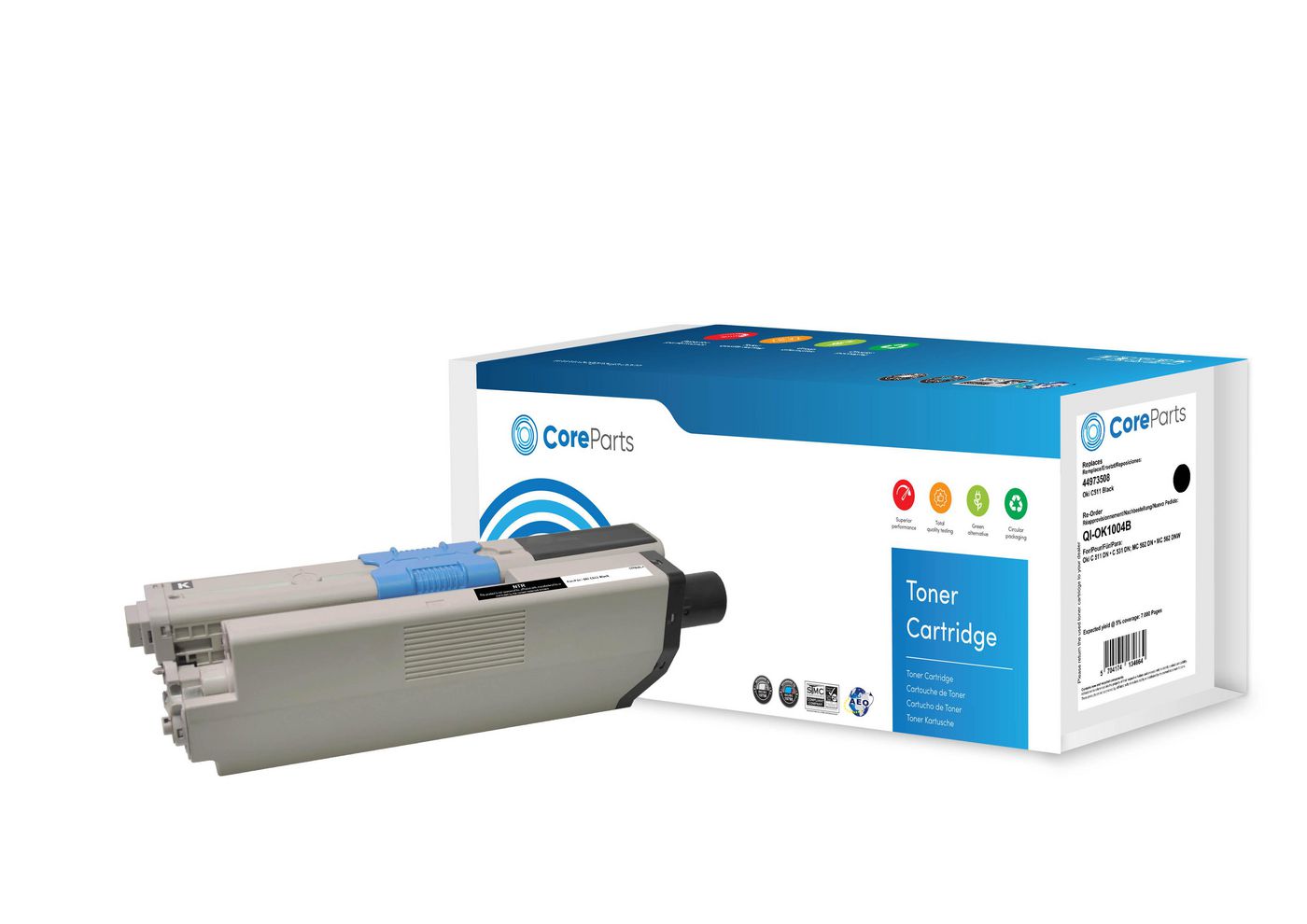 CoreParts QI-OK1004B toner cartridge 1 pc(s) Compatible Black