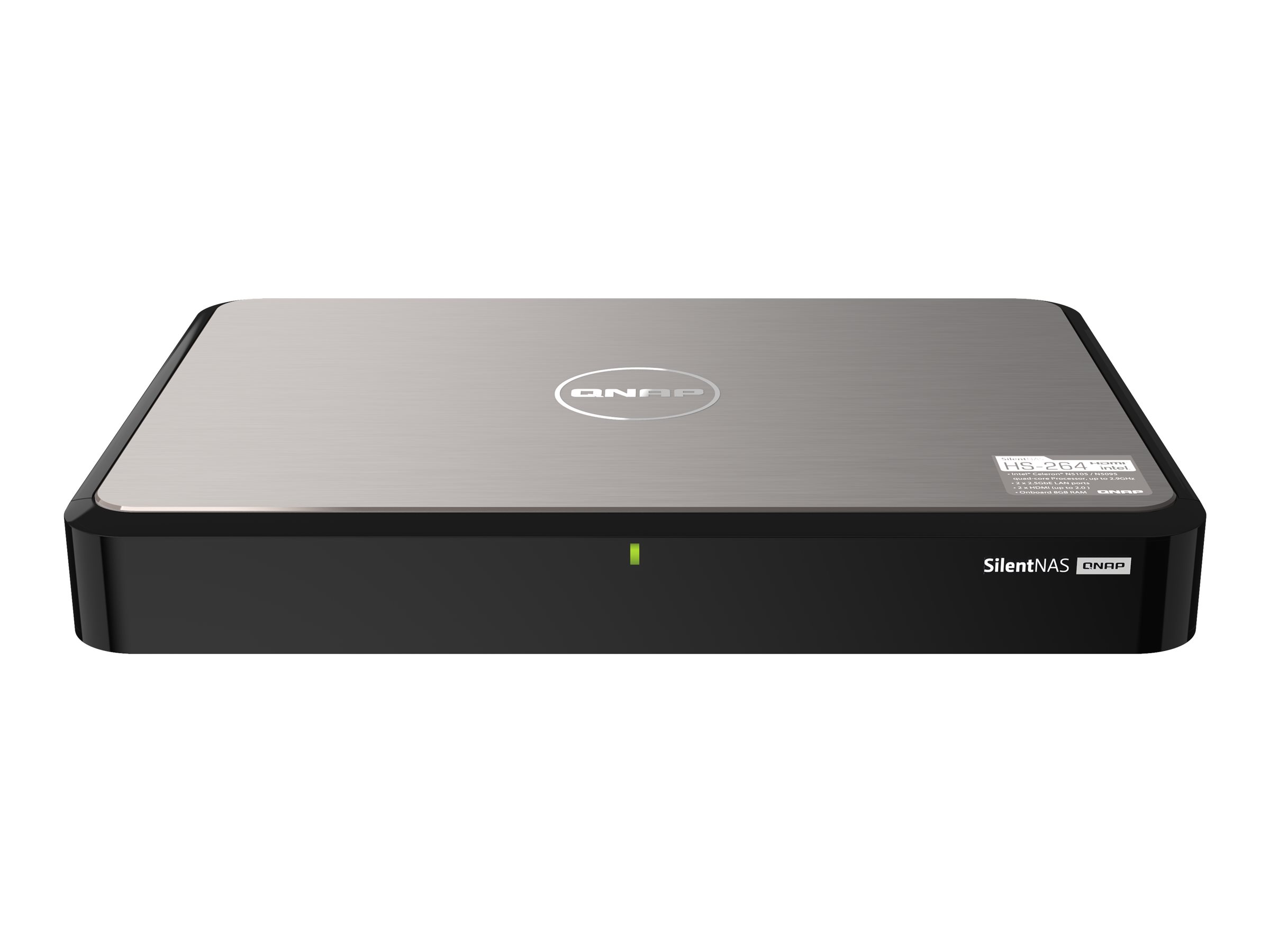 QNAP HS-264 NAS Desktop Intel® Celeron® N5105 8 GB 0 TB QNAP Turbo System Black