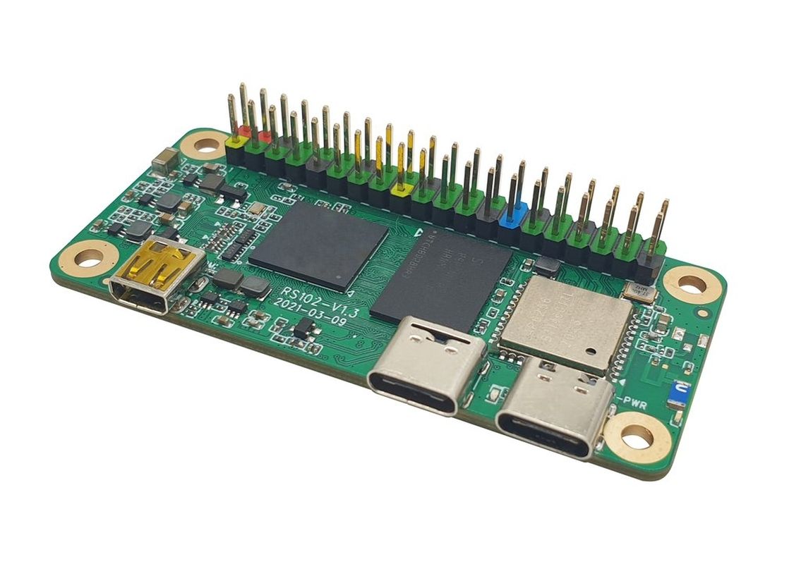 Radxa Zero 1GB D1H WLAN, pin strip soldered, onboard antenna