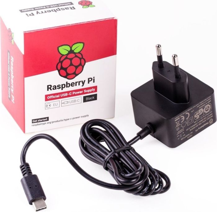 Raspberry Pi 4 Accessories - Power supply 5V/3A USB-C