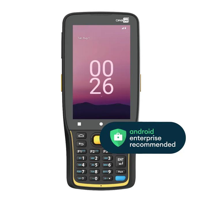 CipherLab RK26 GSM/UMTS/HSPA+/LTE,WiFi,BT,NFC,2xSIM,MR 2D,4/64GB,16MP,25Key Num,USB Snap-On EU,A12 GMS,4000mAh