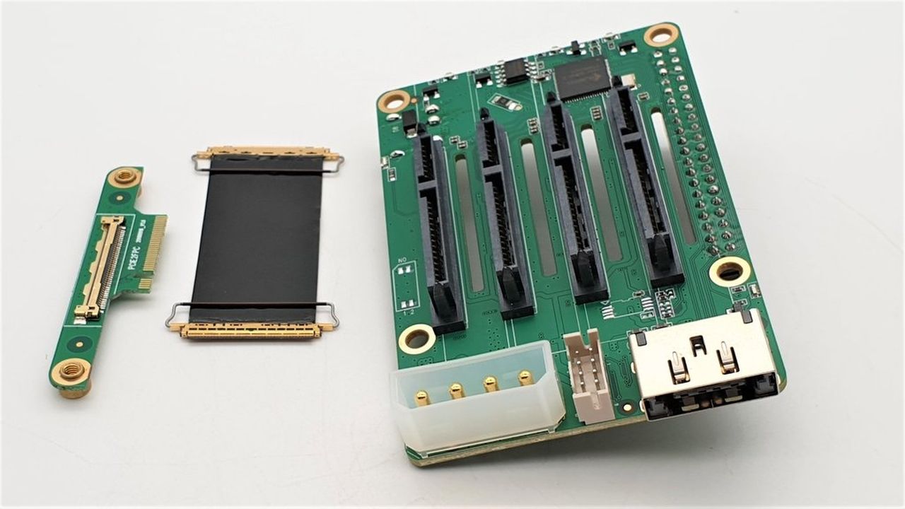 Rock Pi 4 SATA HAT Penta NAS board for network storage