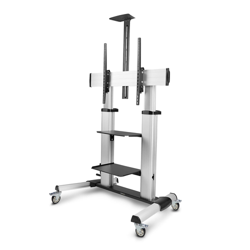 ROLLING TV CART PORTABLE MOUNT - UP TO 100IN/220LB MOBILE TROLL