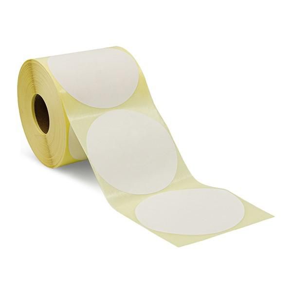 Capture Round label, Core 40mm, Diameter 100Ø, Roll diameter 127mm, Thermal transfer, Uncoated, No perforartion Compatible with Zebra GX430t, 800 labels per roll, 24 rolls per box.