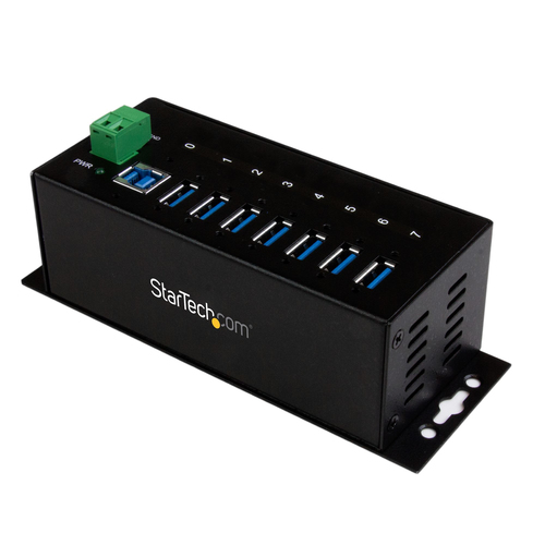 RUGGED METAL 7PORT USB 3.0 HUB DIN RAIL M WALL MOUNTABLE HUB